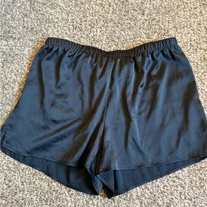 Stars Above Black Satin Athletic Shorts